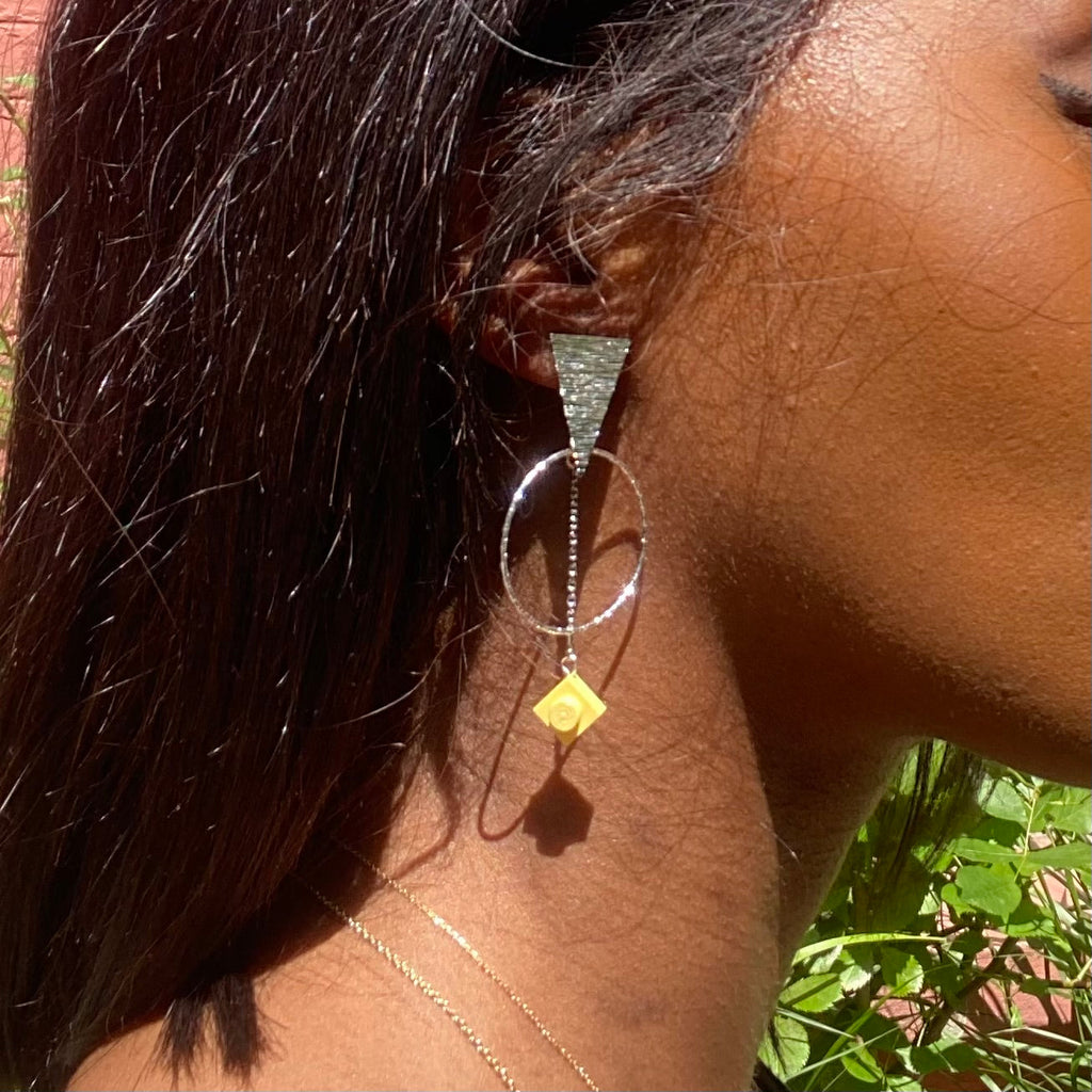Boucles d'oreilles argentées
